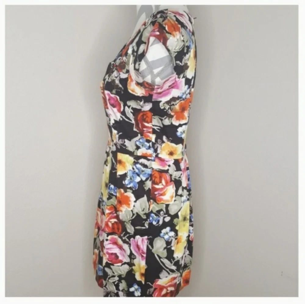 Maude Black with Colorful Flower Dress